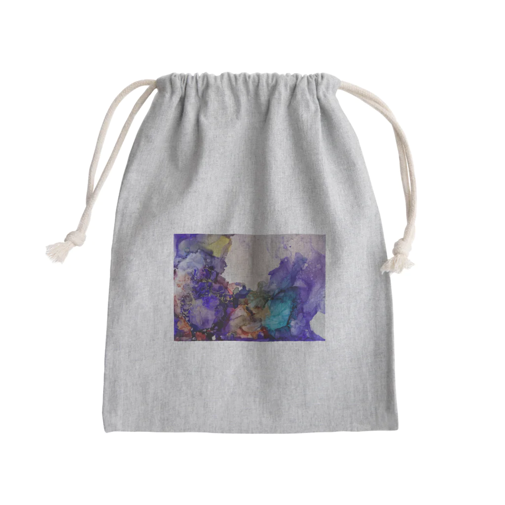 さかいまみの「studio344」のブルーパープル Mini Drawstring Bag