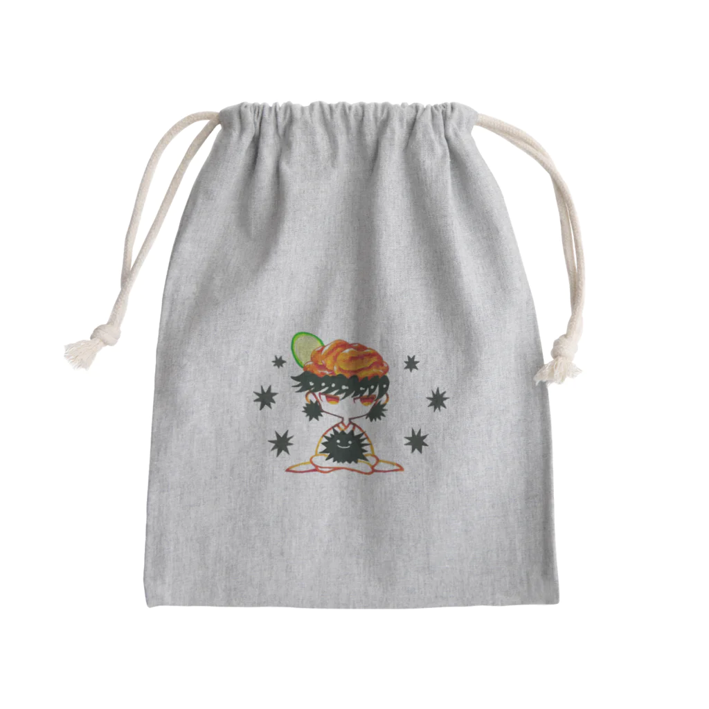 -紅タケ-のうにくん。 Mini Drawstring Bag