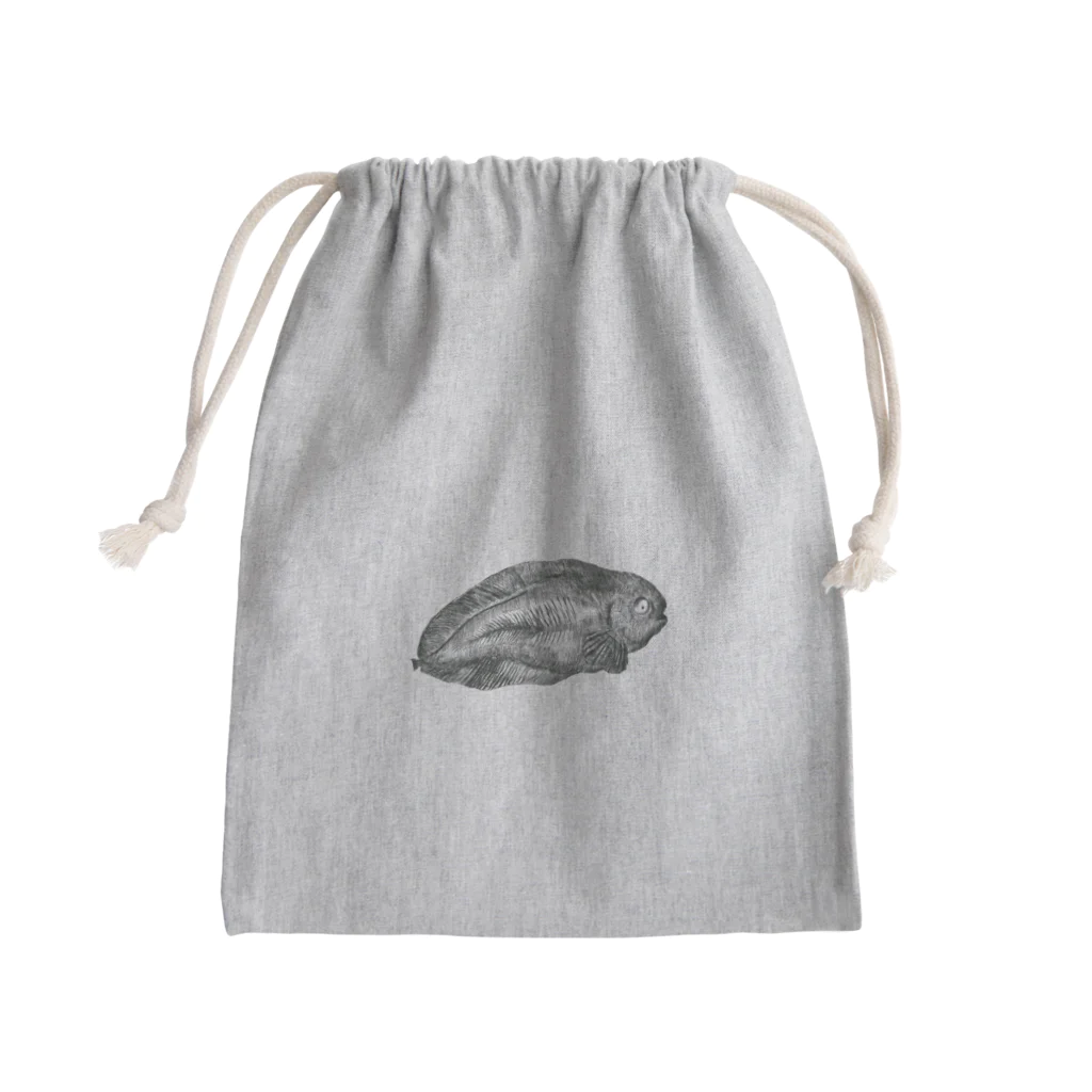 🔵  魚食不可人(さかなくえんちゅ)  🔵のサケビクちゃん２ Mini Drawstring Bag