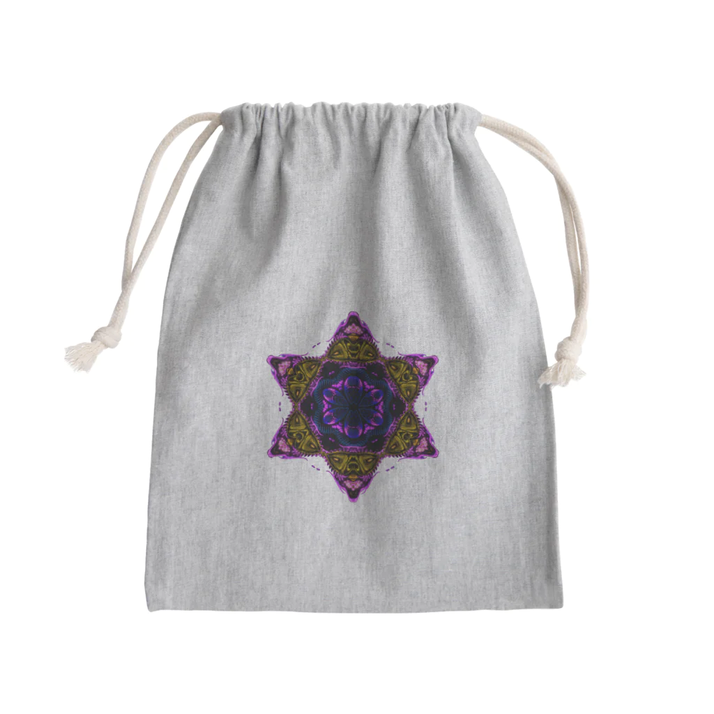 Maniac Labのサイケデリック　六芒星 Mini Drawstring Bag