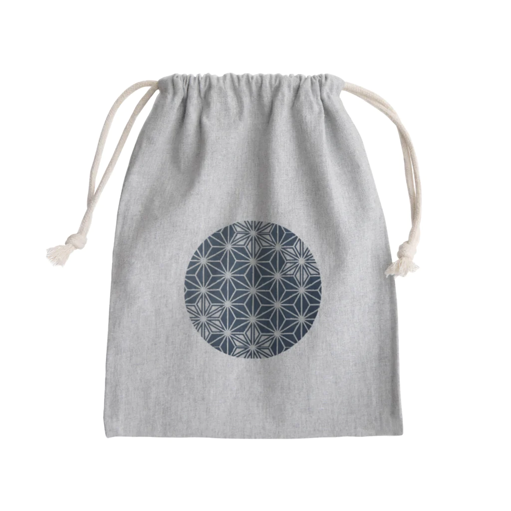 Arcの麻の葉☆藍 Mini Drawstring Bag