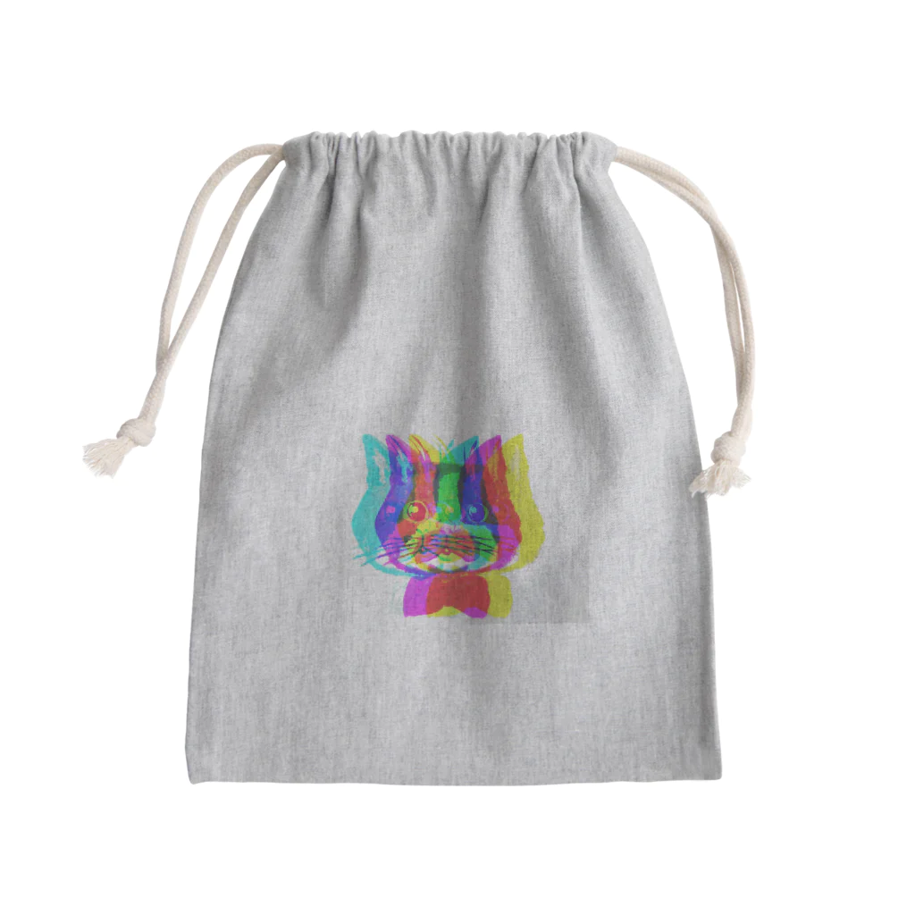 Wacchoのジェントルにゃん🌈Ｖｅｒ． Mini Drawstring Bag