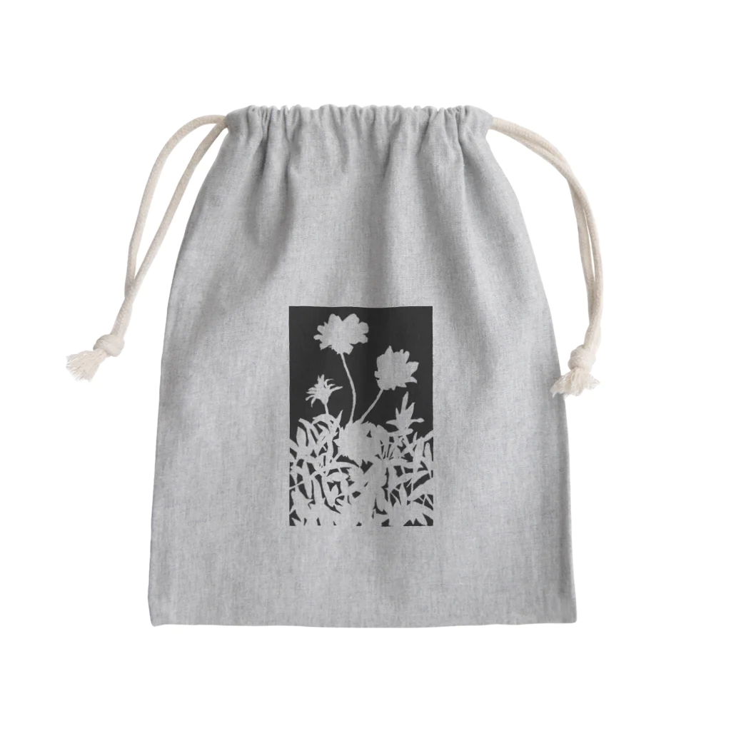 気ままに創作　よろず堂の花咲く小径②黒 Mini Drawstring Bag