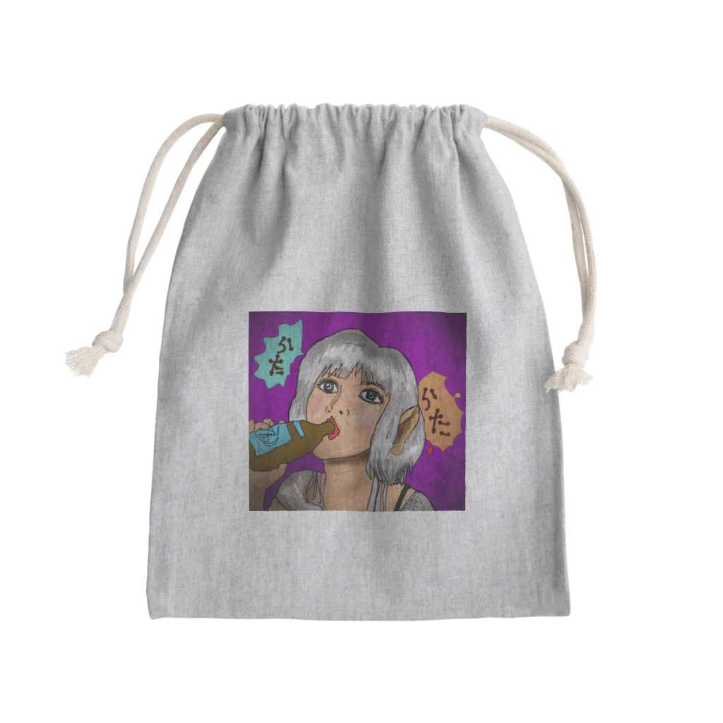 おみそちゃんのらたらた Mini Drawstring Bag