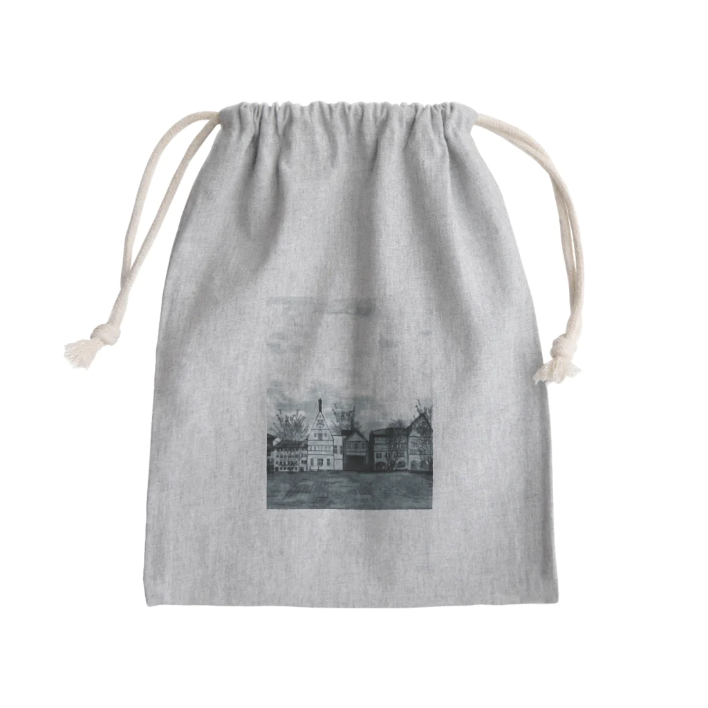 ふわりの絵画のような街（原色） Mini Drawstring Bag