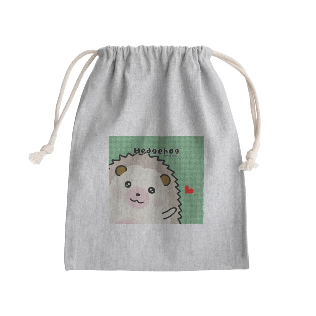 M&A withUのシナモン◆ハリネズミ Mini Drawstring Bag