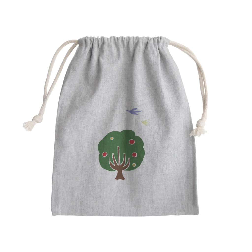 気ままに創作　よろず堂のきととり Mini Drawstring Bag