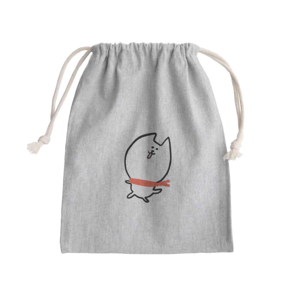 けちゃっぷごはんのお店のマフラーねこ Mini Drawstring Bag