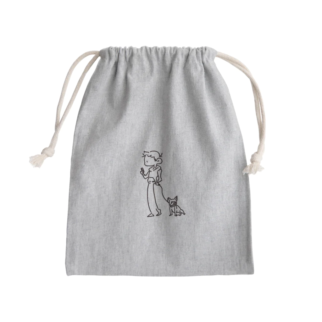 Boston ShopのDog-walking...？ Mini Drawstring Bag