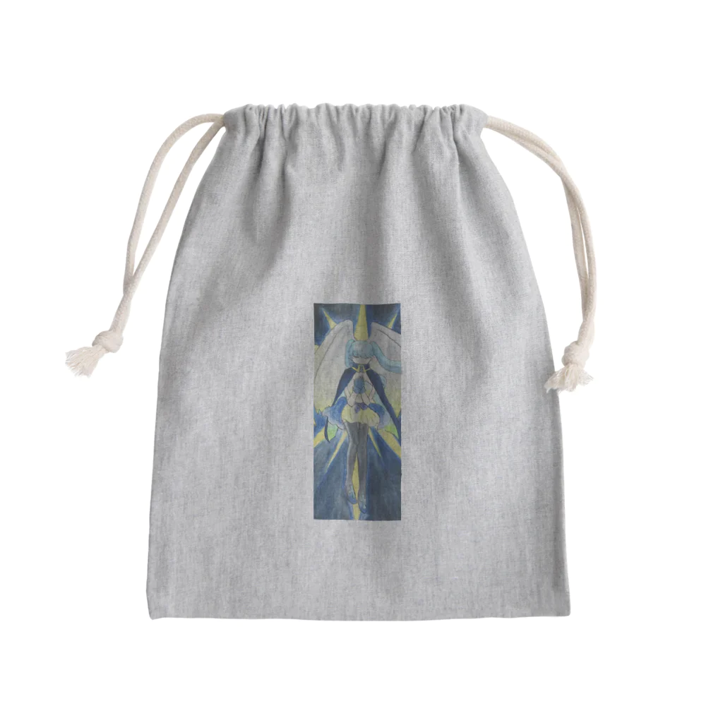 琉璃色クリエイトの蒼の天使（祈り） Mini Drawstring Bag