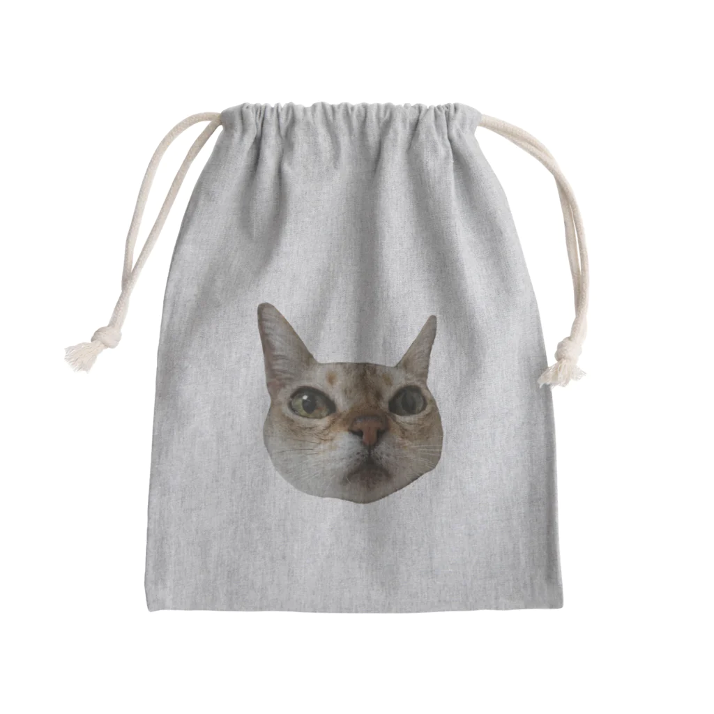 玉林茂二美のおこじょ顔 Mini Drawstring Bag