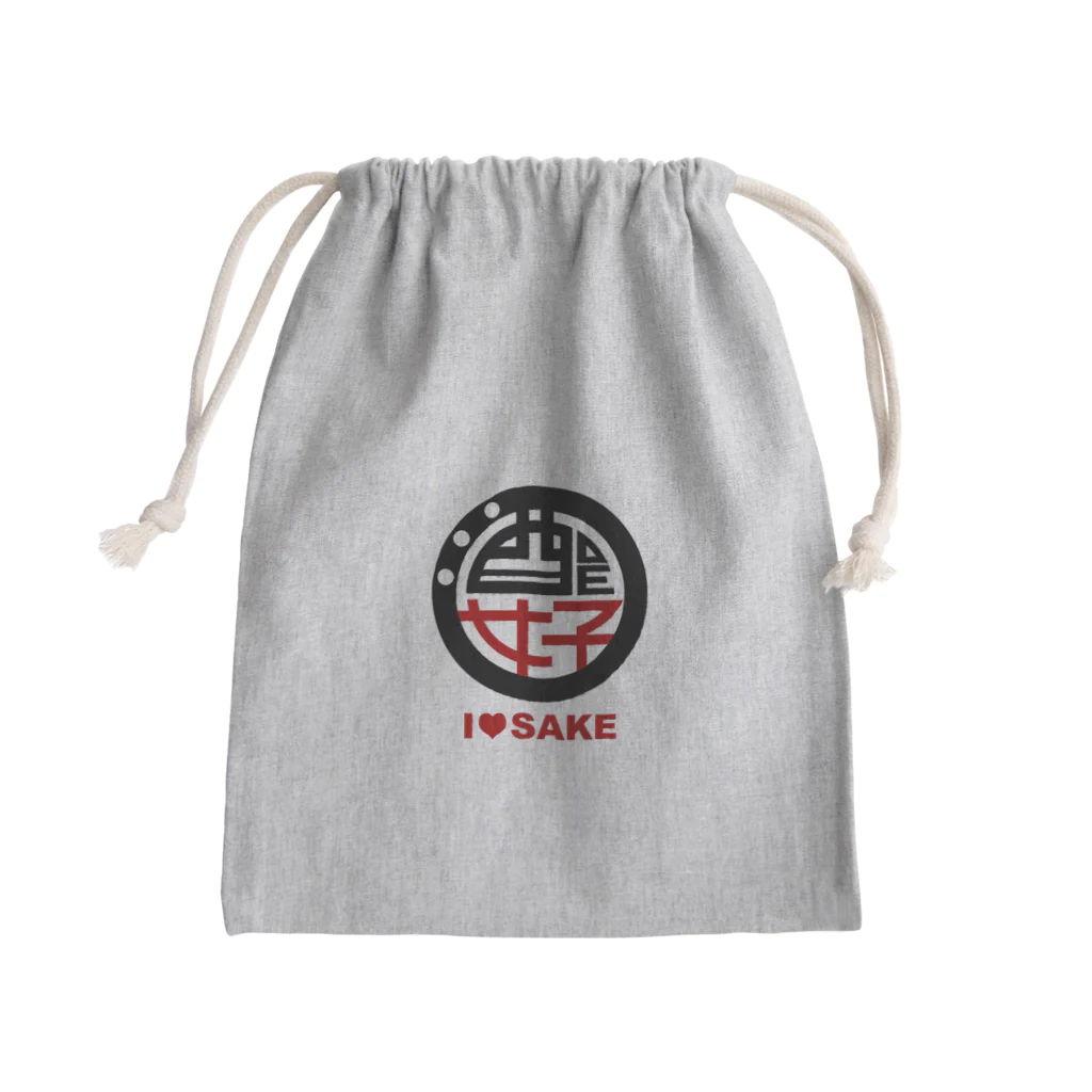 日本酒女子普及委員会29ショップのI♥SAKE女子会ロゴグッズ Mini Drawstring Bag