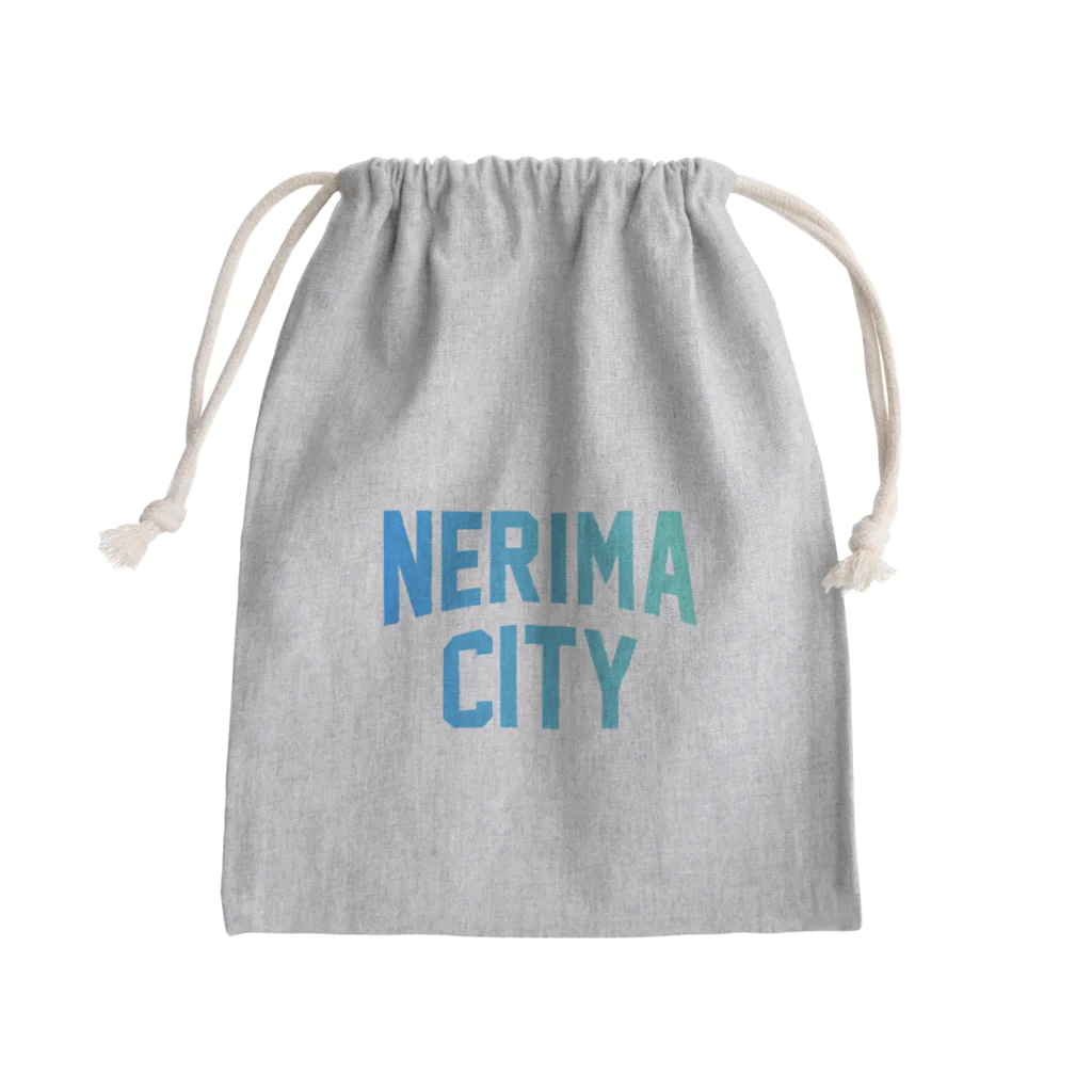 JIMOTO Wear Local Japanの練馬区 NERIMA CITY ロゴブルー Mini Drawstring Bag
