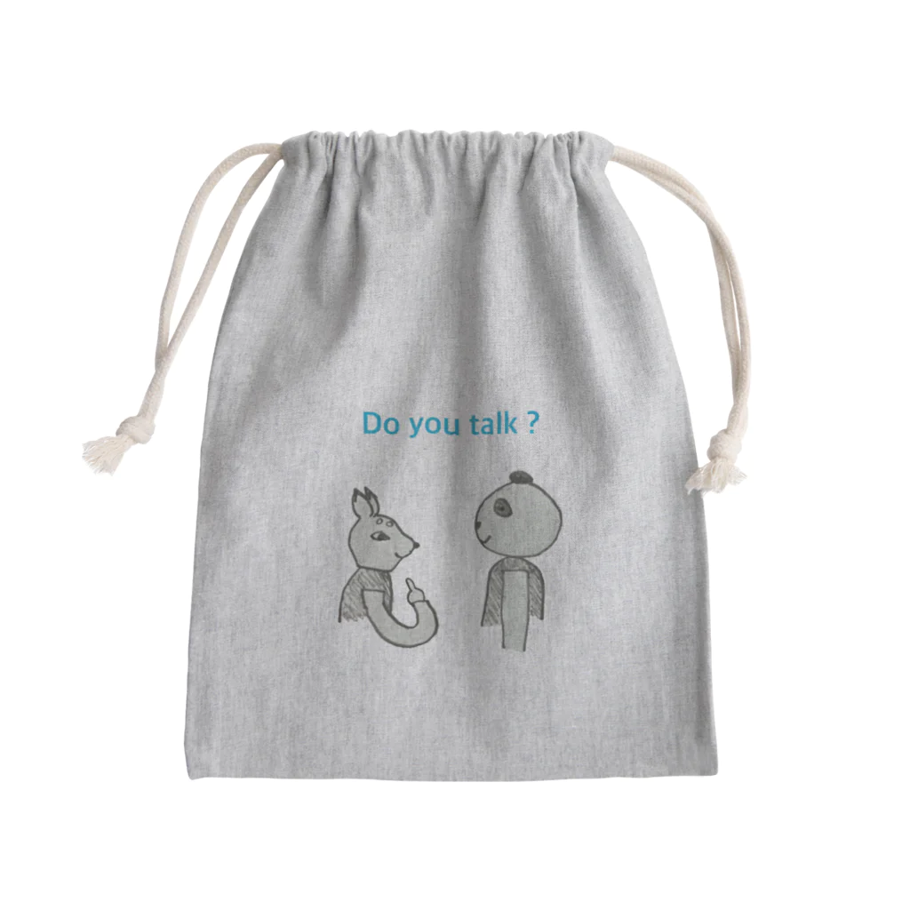 mogumoguchanのDo you talk ? Mini Drawstring Bag