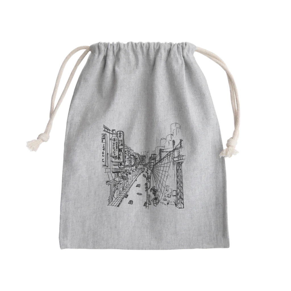 気ままに創作　よろず堂のまちなみ2 Mini Drawstring Bag