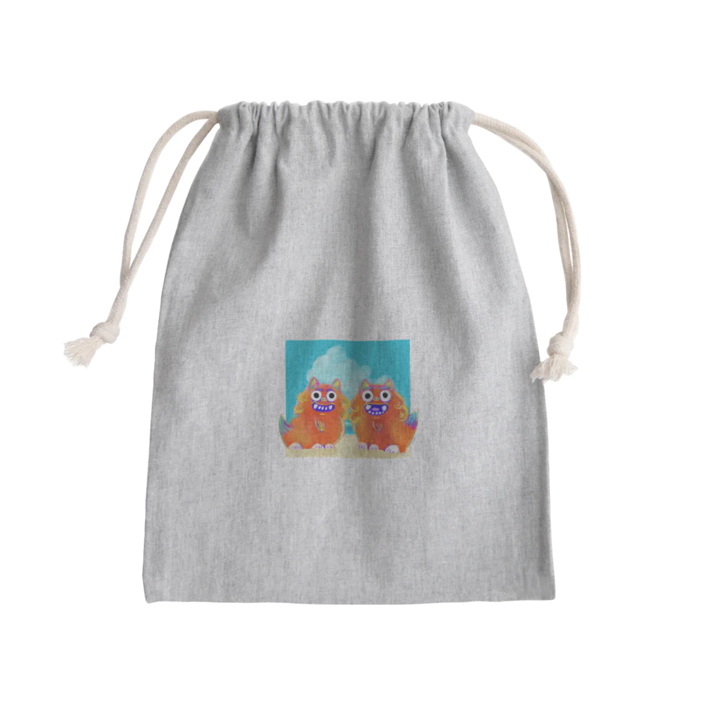 ハッピースマイルの[沖縄土産]シーサーと空と海 Mini Drawstring Bag