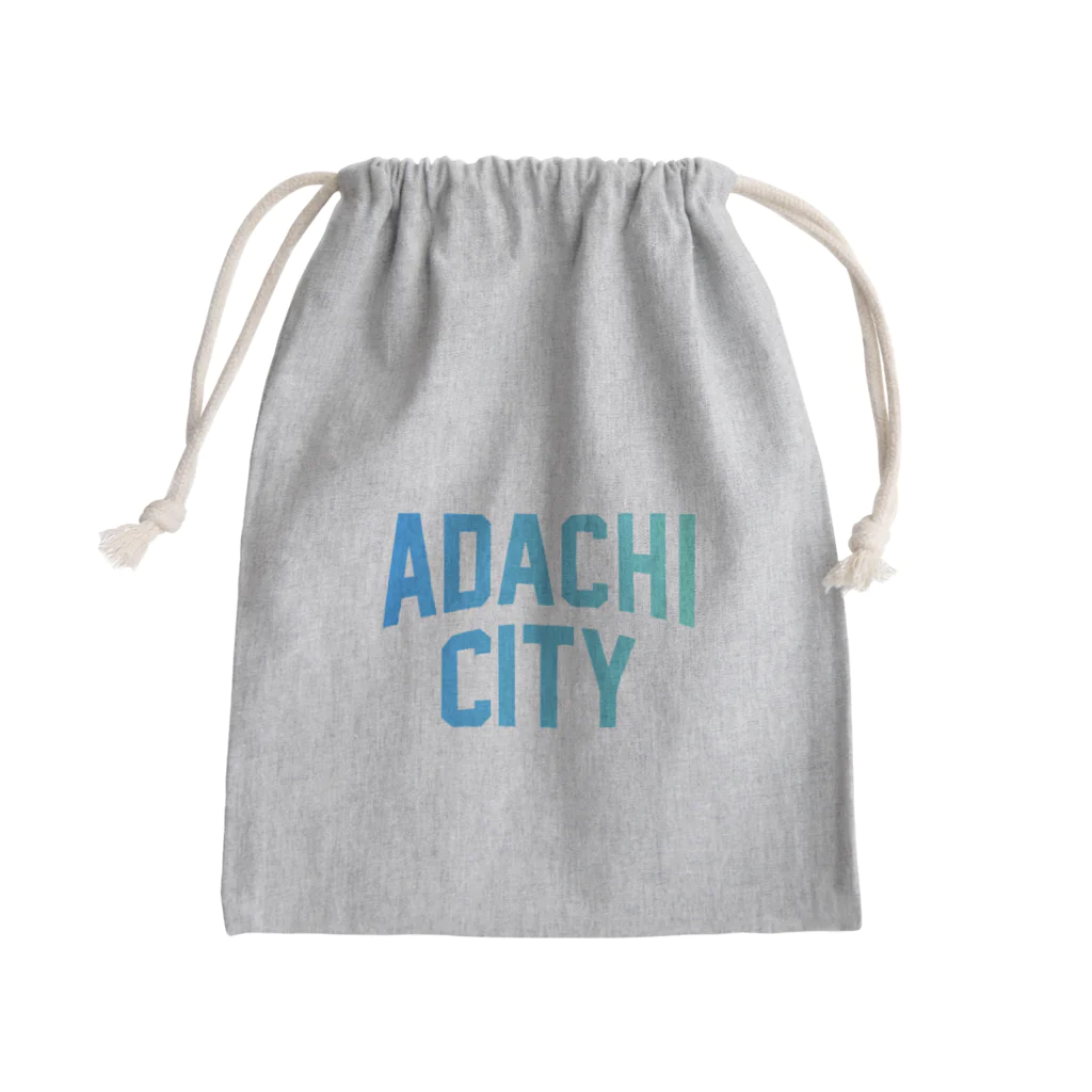 JIMOTOE Wear Local Japanの足立区 ADACHI CITY ロゴブルー きんちゃく