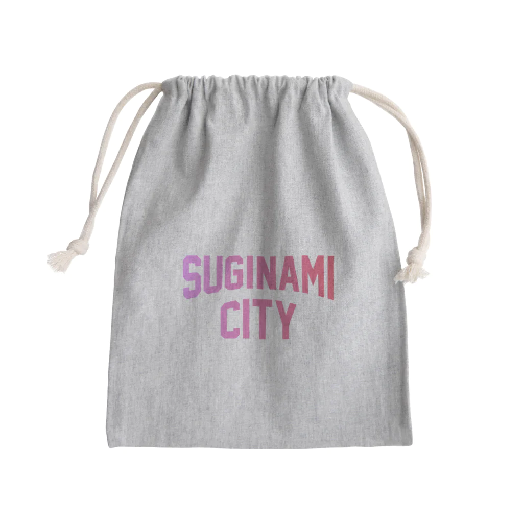 JIMOTO Wear Local Japanの杉並区 SUGINAMI CITY ロゴピンク きんちゃく