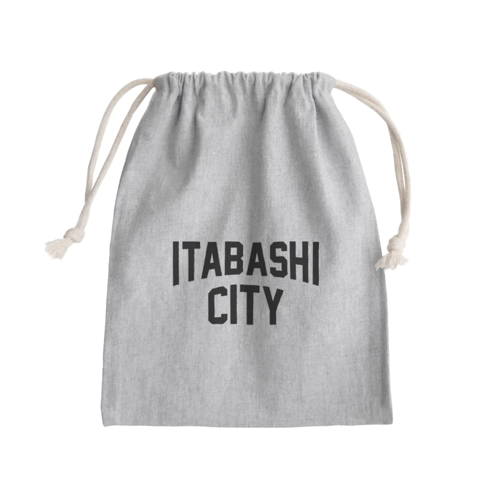 JIMOTOE Wear Local Japanの板橋区 ITABASHI CITY ロゴブラック Mini Drawstring Bag