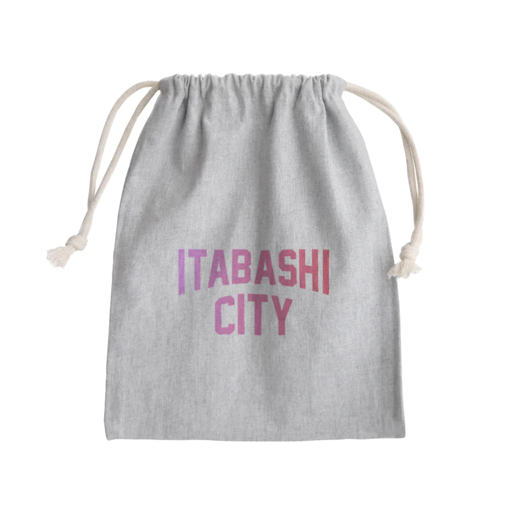 JIMOTO Wear Local Japanの板橋区 ITABASHI CITY ロゴピンク きんちゃく