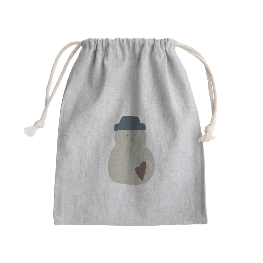 miomioのSNOWMAN Mini Drawstring Bag