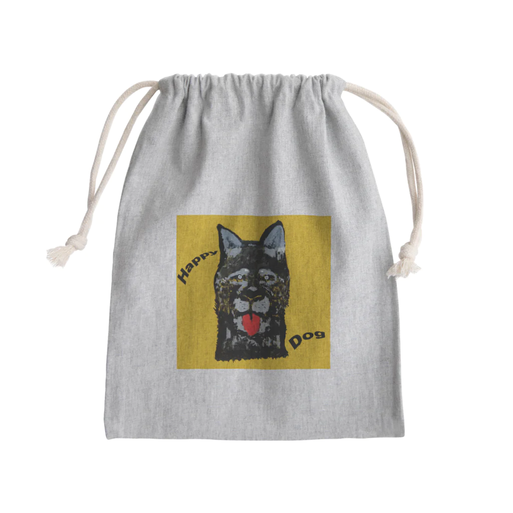 青うさぎ舎 - aousagisha のハッピー・ドッグ Mini Drawstring Bag