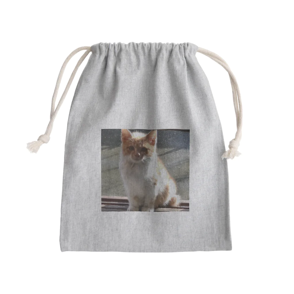 壁かべSHOP・SUZURI店のSTEP IN猫さん２ Mini Drawstring Bag