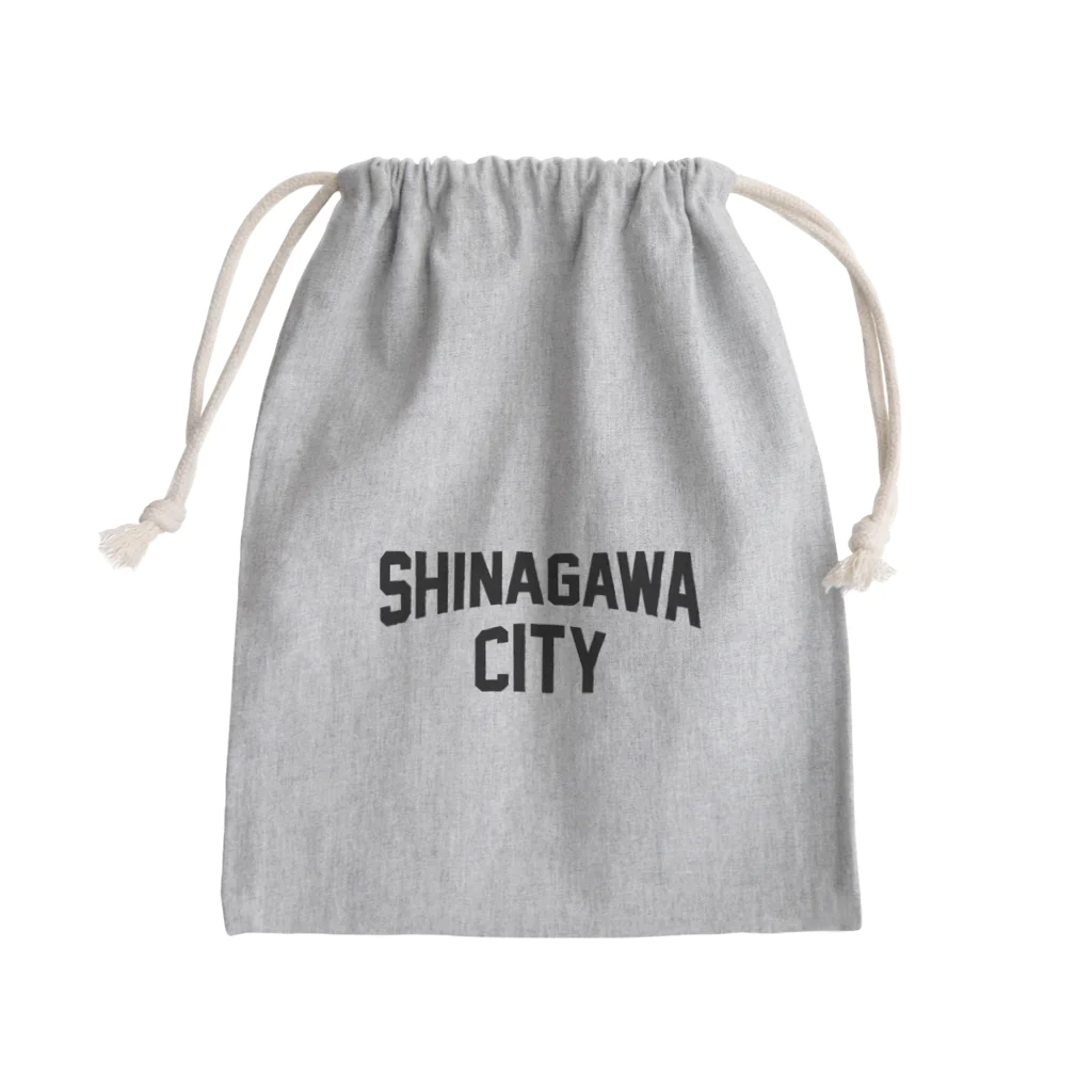 JIMOTO Wear Local Japanの品川区 SHINAGAWA CITY ロゴブラック きんちゃく