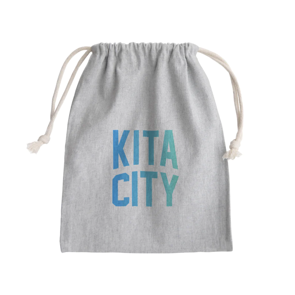 JIMOTO Wear Local Japanの北区 KITA CITY ロゴブルー きんちゃく