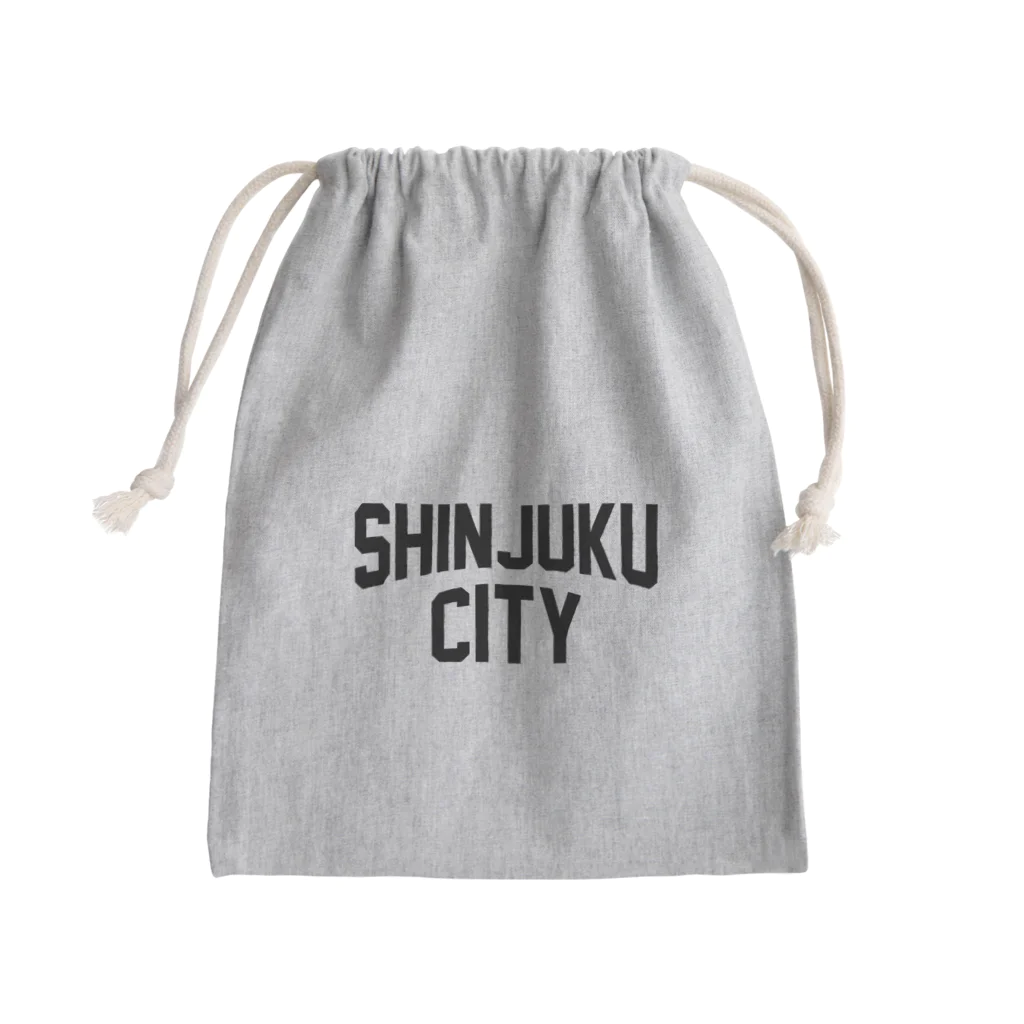 JIMOTOE Wear Local Japanの新宿区 SHINJUKU CITY ロゴブラック Mini Drawstring Bag