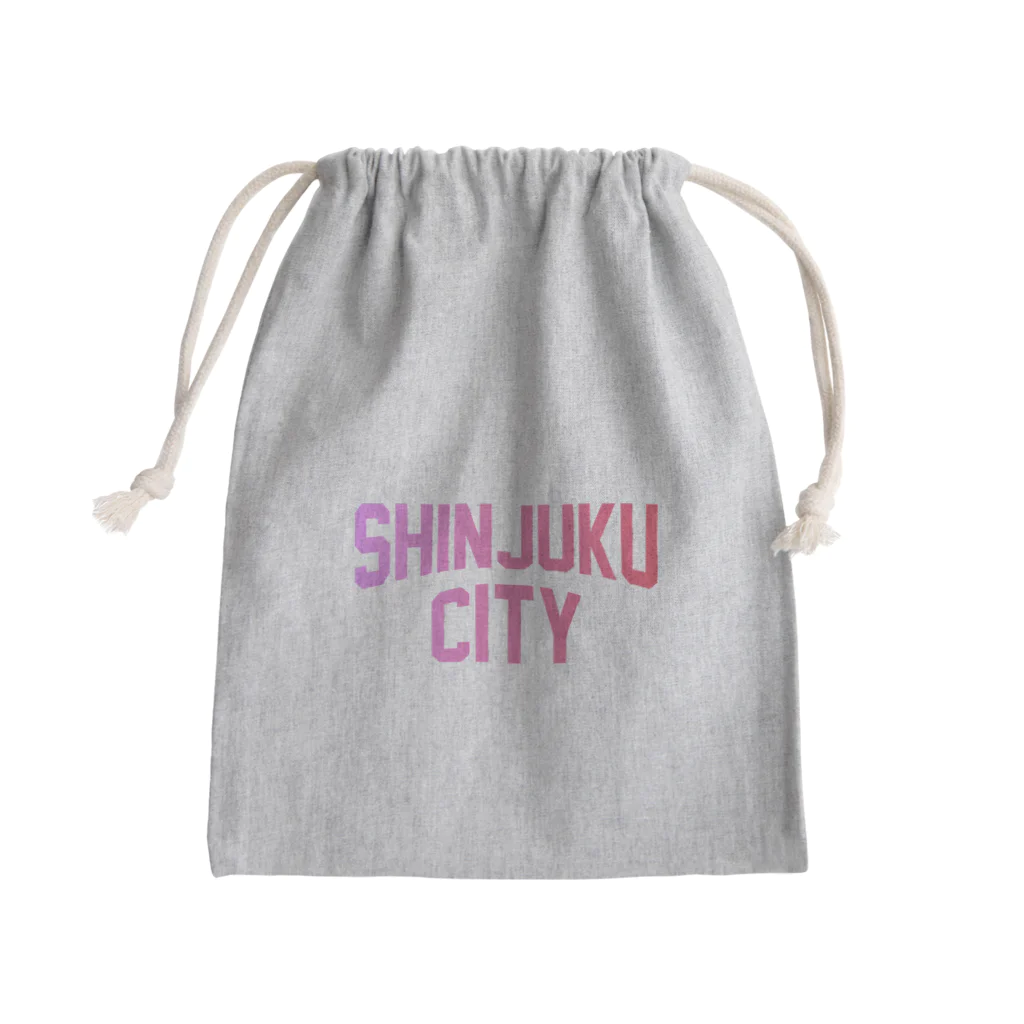 JIMOTO Wear Local Japanの新宿区 SHINJUKU CITY ロゴピンク Mini Drawstring Bag