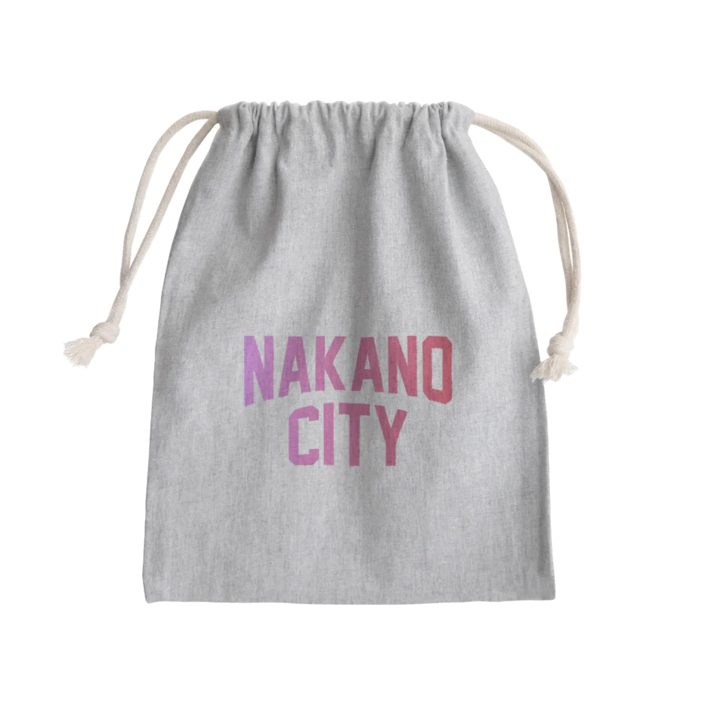JIMOTO Wear Local Japanの中野区 NAKANO CITY ロゴピンク きんちゃく