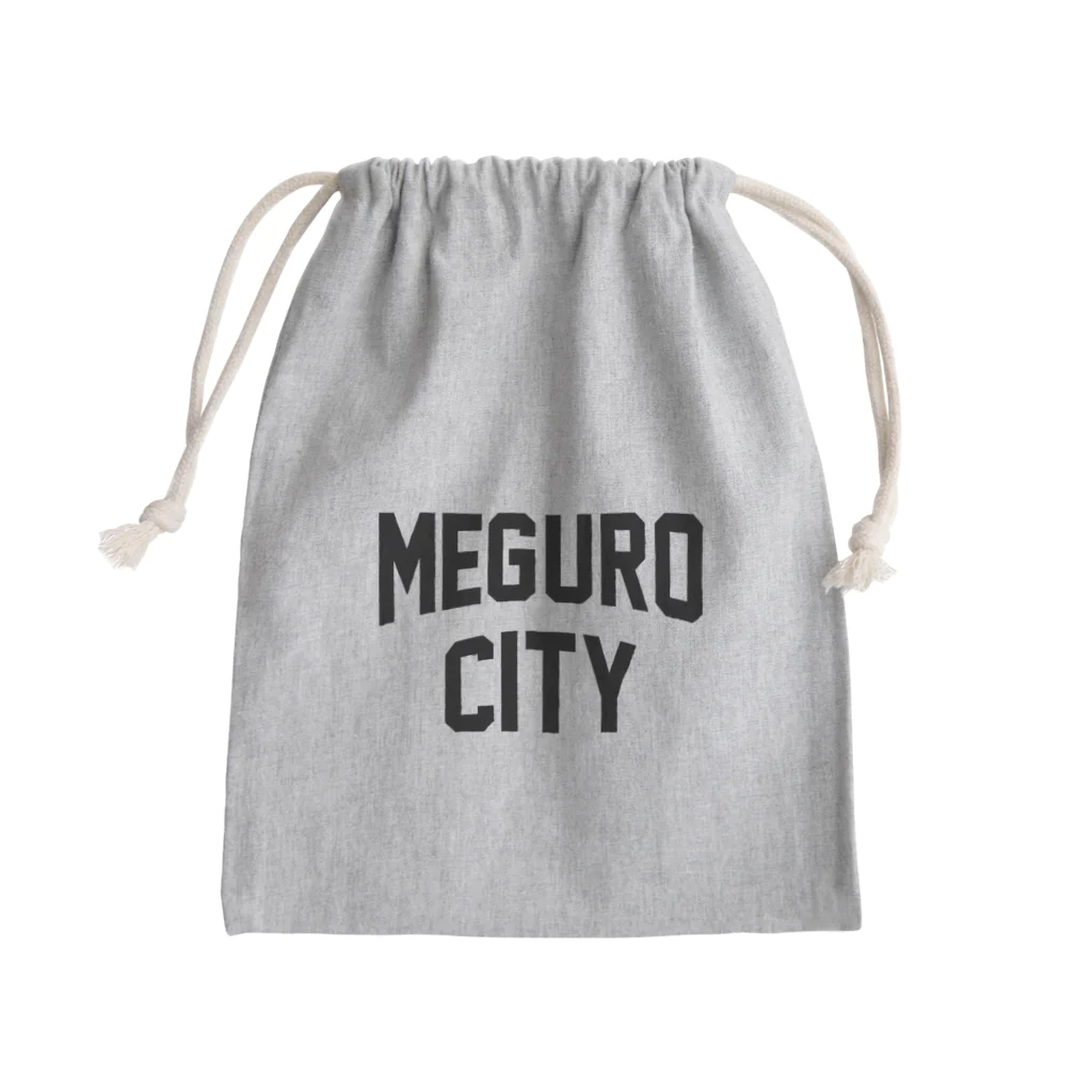 JIMOTOE Wear Local Japanの目黒区 MEGURO CITY ロゴブラック Mini Drawstring Bag