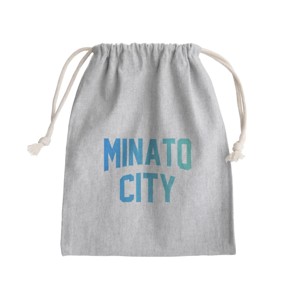 JIMOTO Wear Local Japanの港区 MINATO CITY ロゴブルー きんちゃく