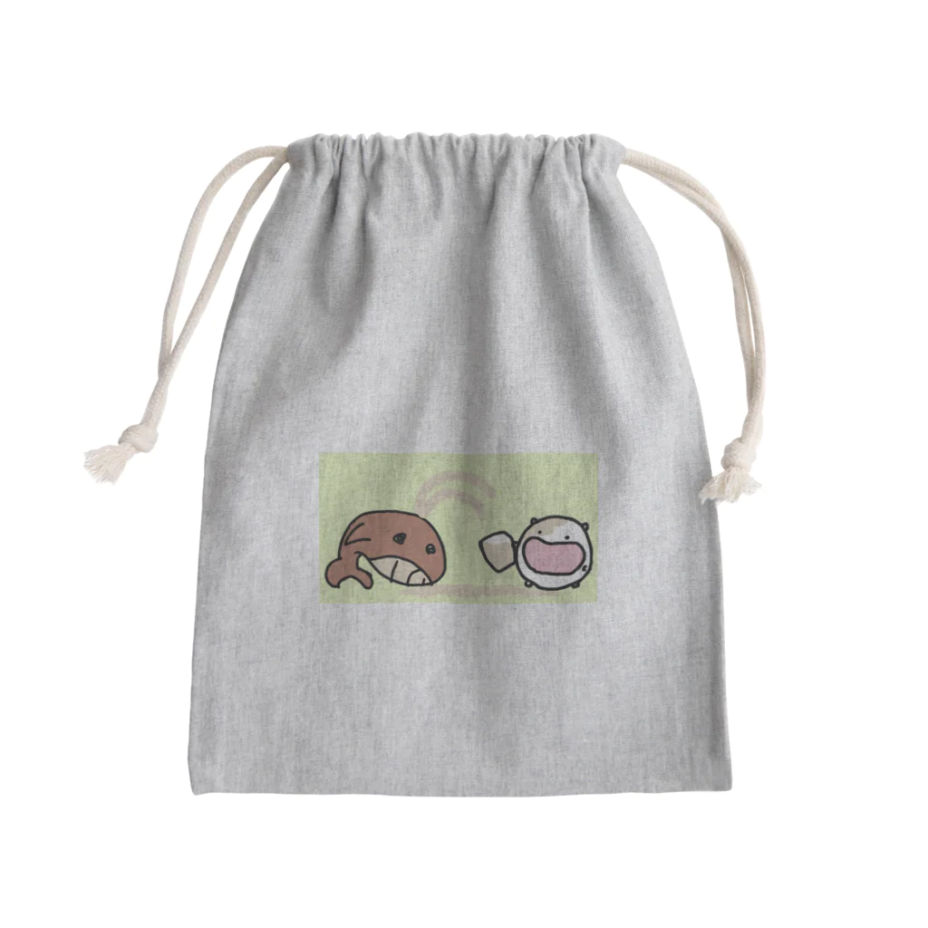 ダイナマイト87ねこ大商会のくじらミルクティーL寸１つ下さいなねこです Mini Drawstring Bag