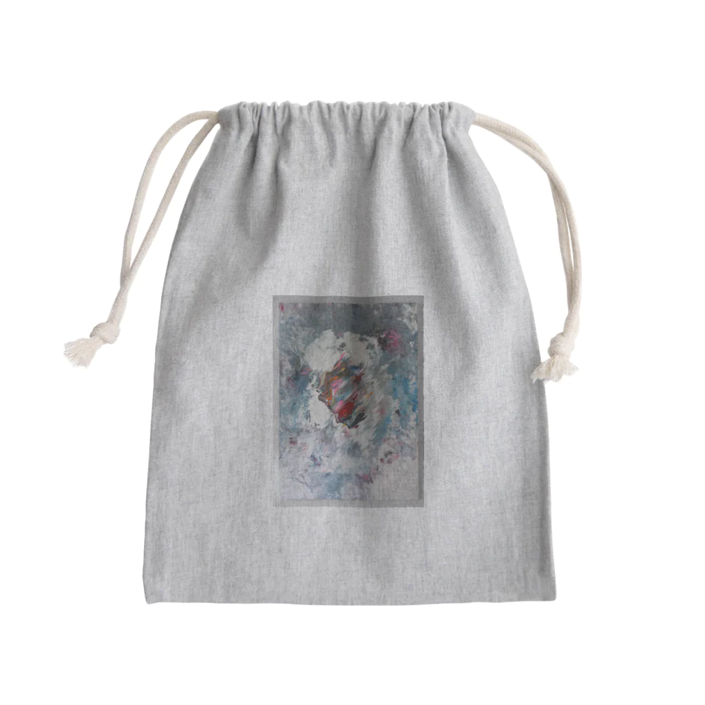 アオムラサキのSide Face 001 Mini Drawstring Bag