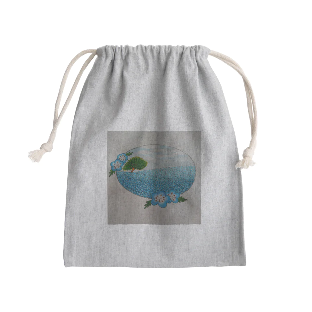 yukko0902の青い花の丘 Mini Drawstring Bag
