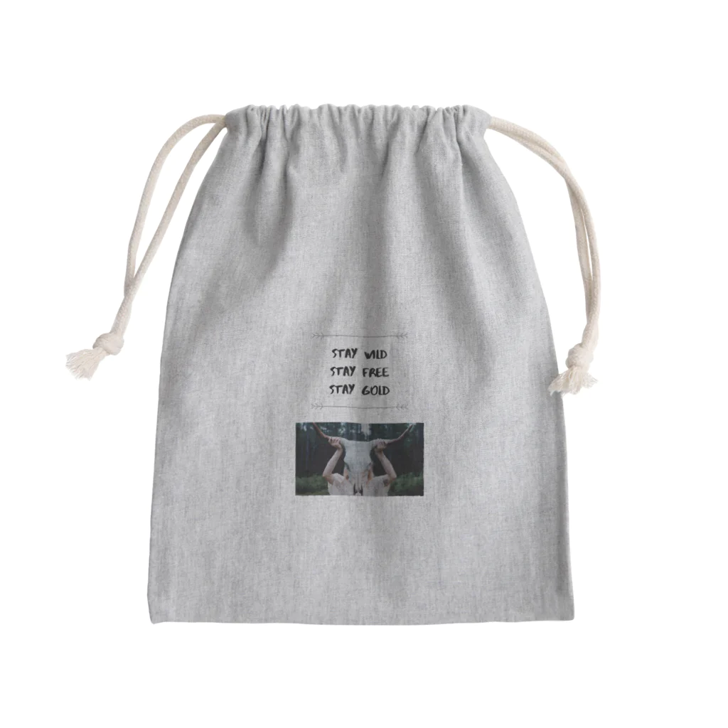 kanapeso かなぺそのネイティブgirl Mini Drawstring Bag