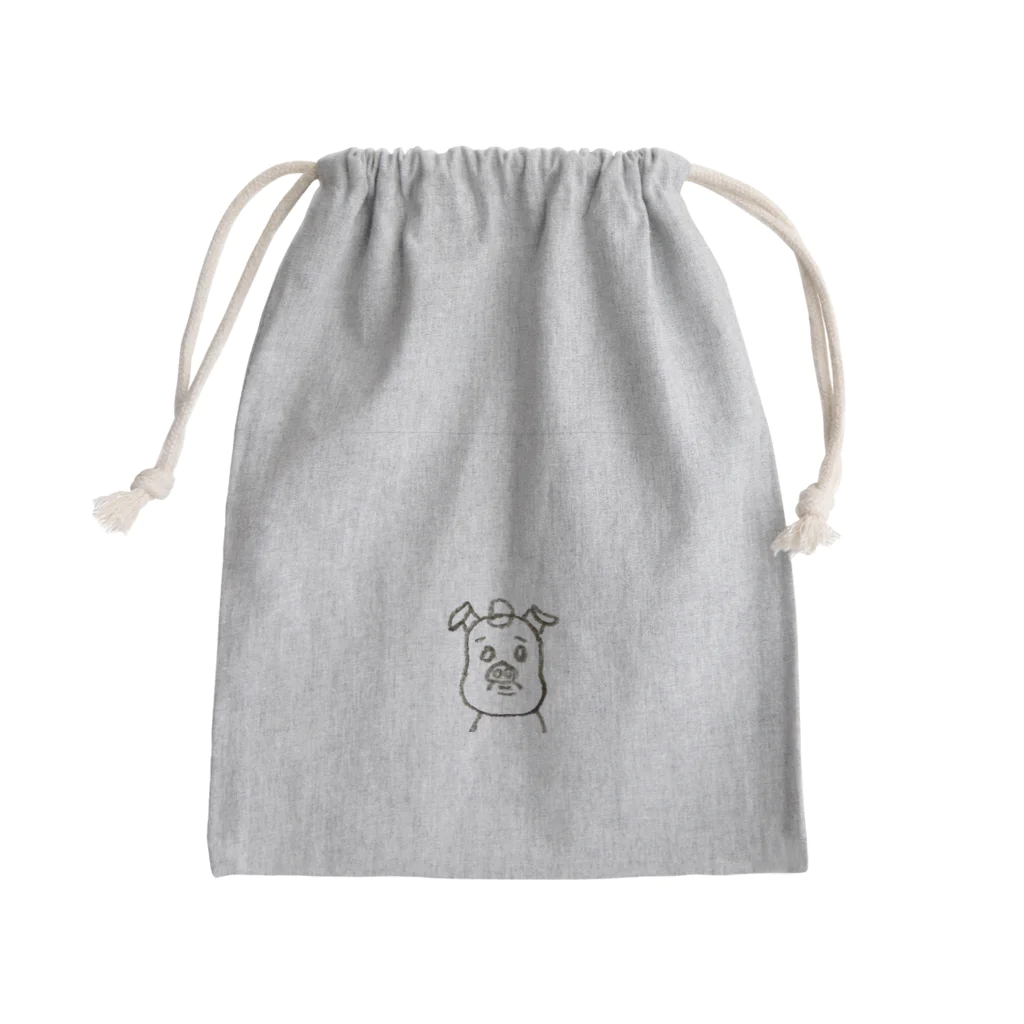 tejikunのくんくん Mini Drawstring Bag