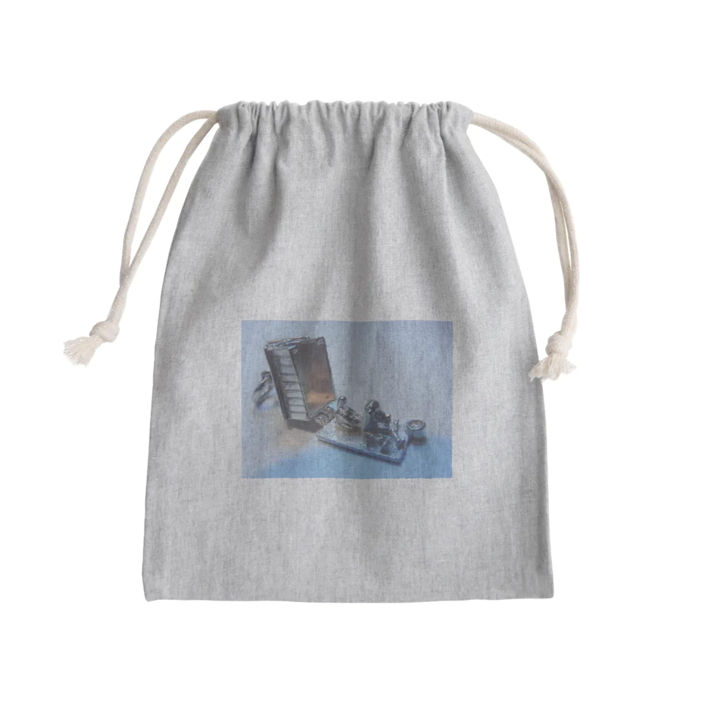 ベルの犬小屋の犬の銀細工 Mini Drawstring Bag