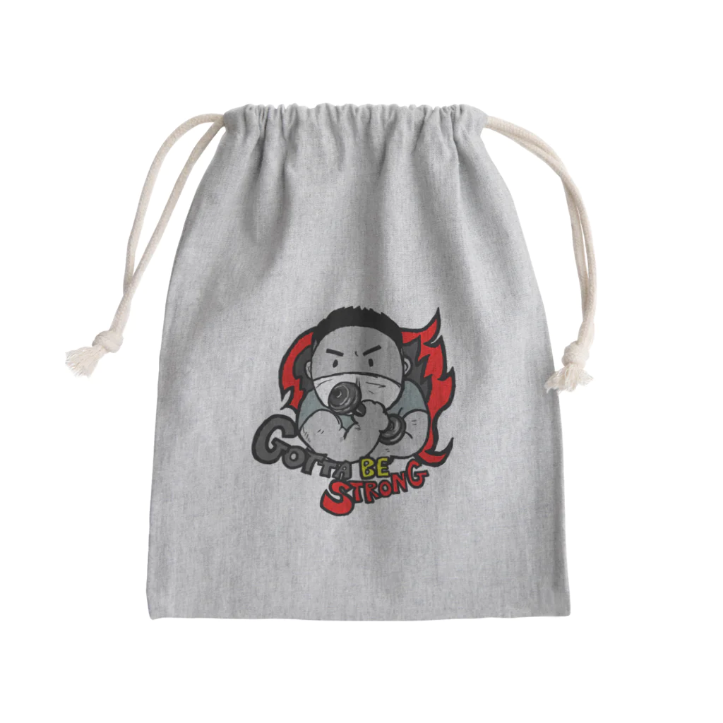 TOMMY★☆ZAWA　ILLUSTRATIONのGotta be strong Mini Drawstring Bag