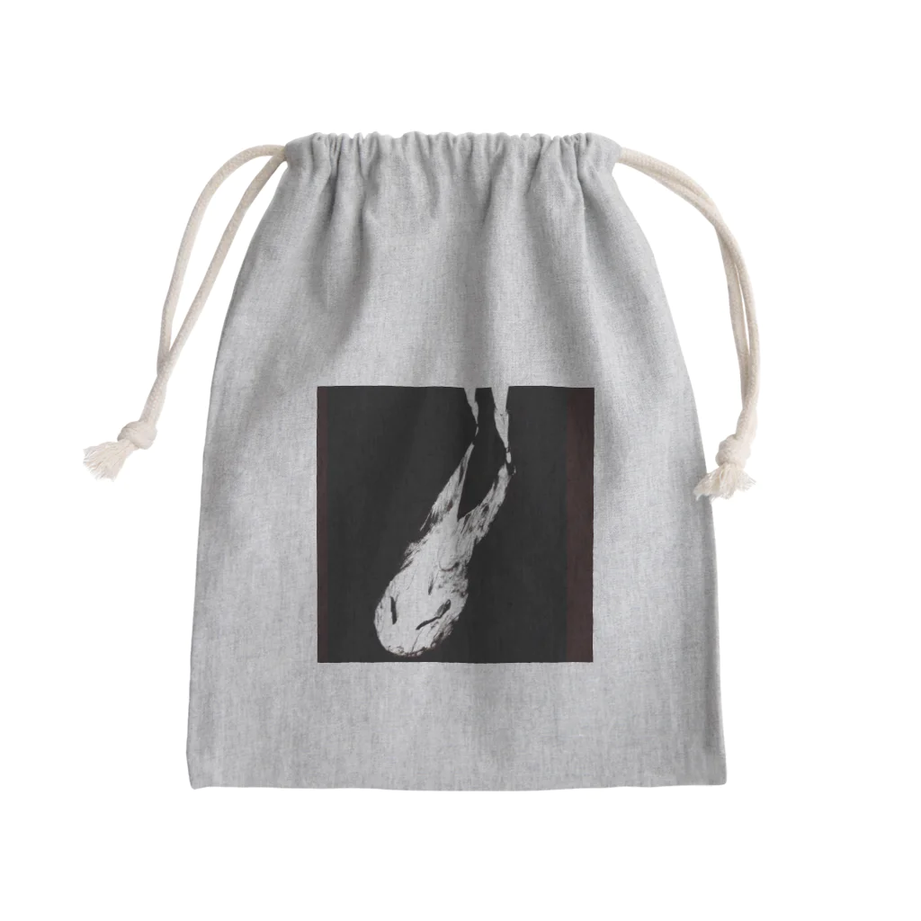 penguin-hanadaの悲しいおばけ Mini Drawstring Bag