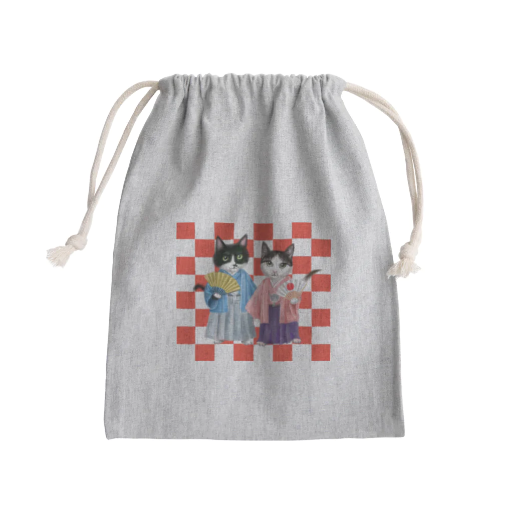 Ａｔｅｌｉｅｒ　Ｈｅｕｒｅｕｘの新春～クロと萌音～ Mini Drawstring Bag