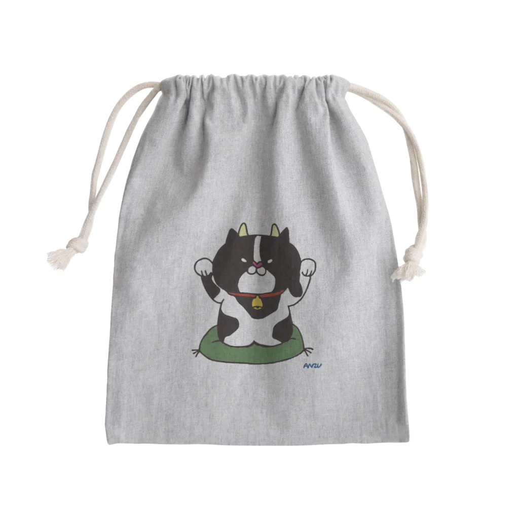 エリアシ刈り上げタイショップの牛柄招き猫 Mini Drawstring Bag