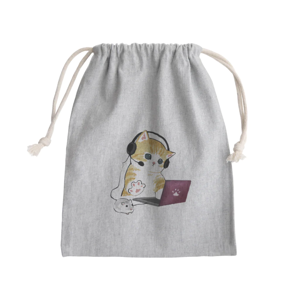 mofusandの在宅勤務のプロ、その名は猫。 Mini Drawstring Bag