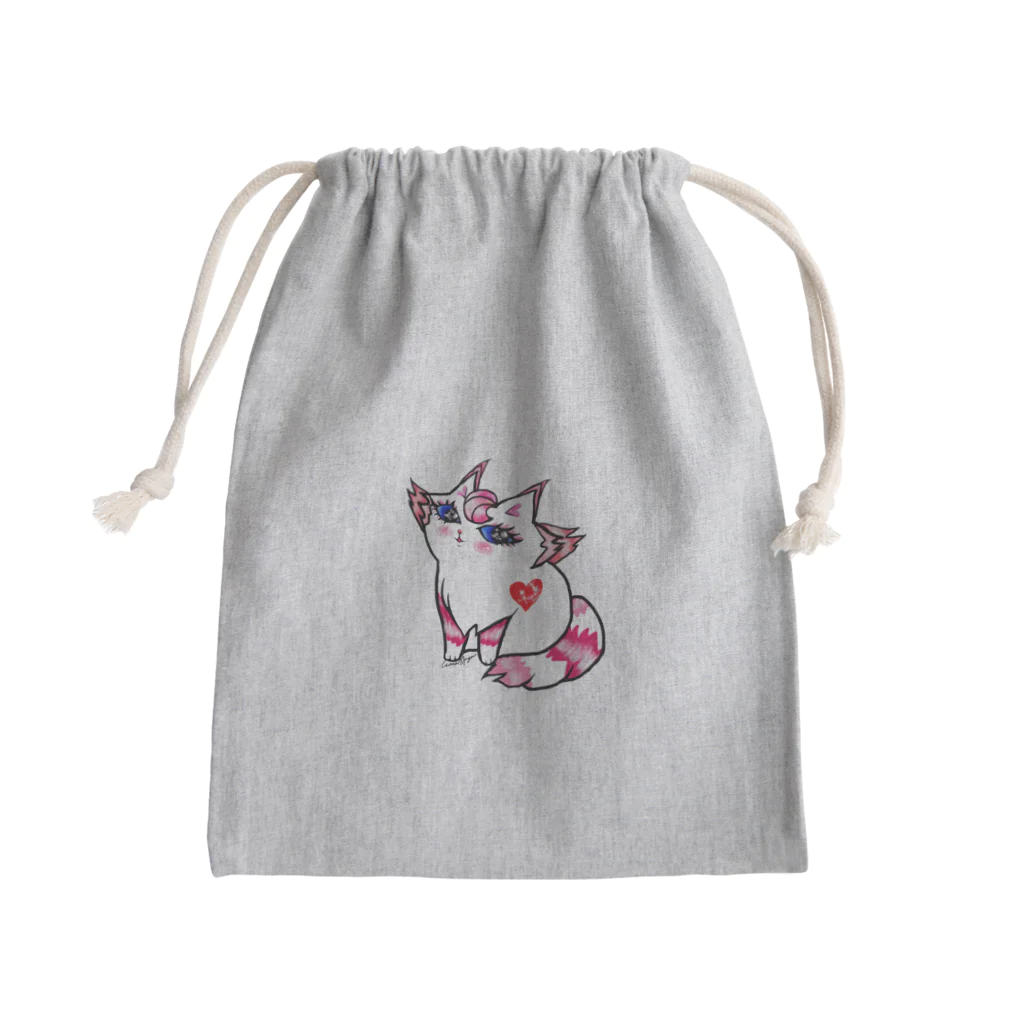 WataMayuroom☆のピンクの妖精キャット Mini Drawstring Bag