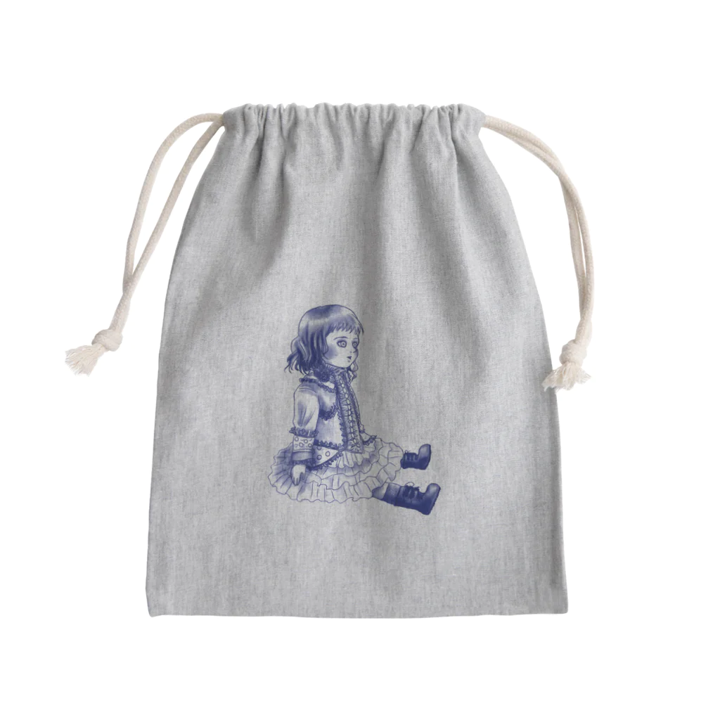 西洋人形館　＠かなでの彦舎のおすわりブリュ　デルフトブルー Mini Drawstring Bag