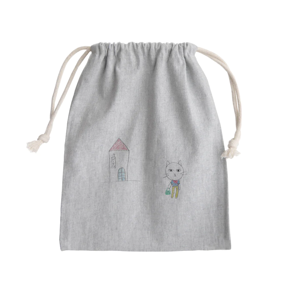 「いろはのいろ」アイテムショップのバーゲンへ行くねこのきんちゃく Mini Drawstring Bag