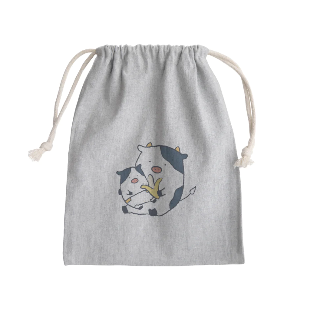 みずま動物園の親子うし Mini Drawstring Bag