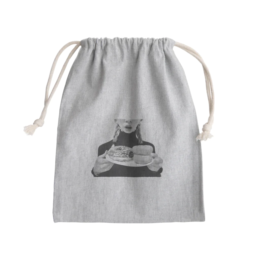 ZUNさんのオミセ。のドーナツペロリチャン！ Mini Drawstring Bag